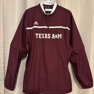 [Like New] Texas A&M Windbreaker - Long/Short Adjustable Sleeve Quarter Zip